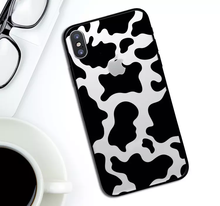 Autocollant iPhone motif peau de vache - TenStickers