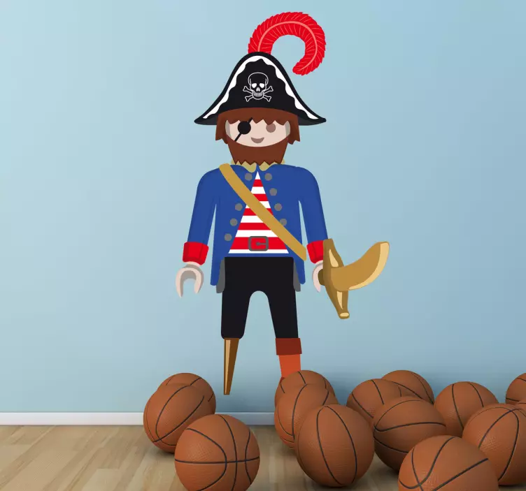 Sticker chambre enfant playmobil pirate - TenStickers