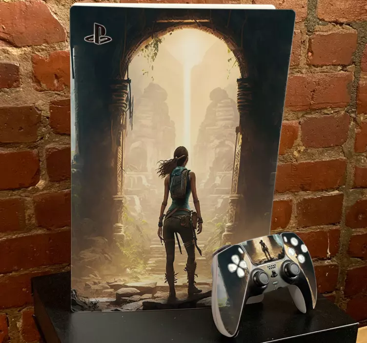 Sticker PS5 explorateur de tombes - TenStickers