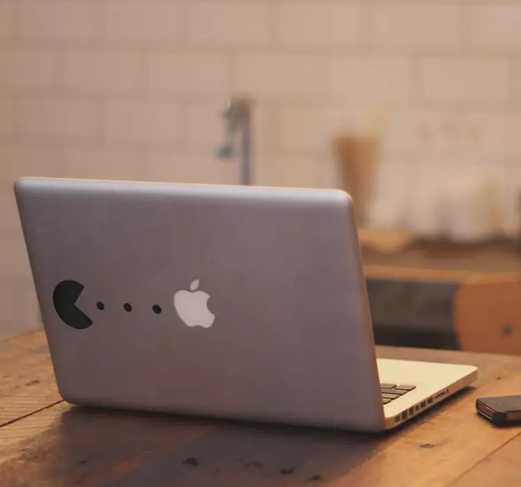 Sticker ordinateur portable Pacman - TenStickers