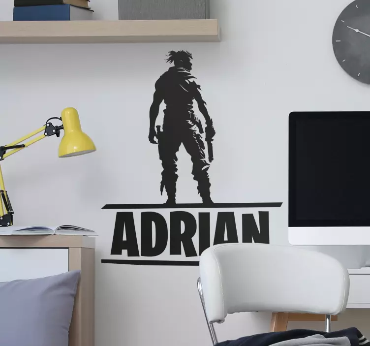 Autocollant jeu vidéo personnage avec nom - TenStickers