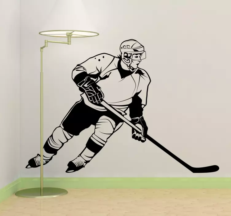 Sticker joueur hockey sur glace - TenStickers