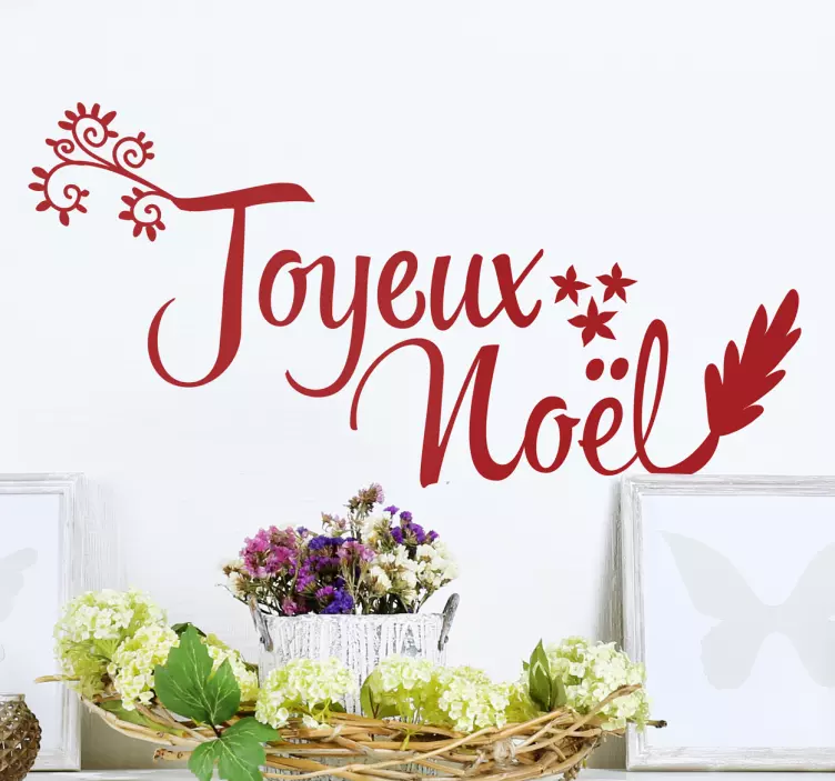 Sticker mural salon Joyeux Noel - TenStickers