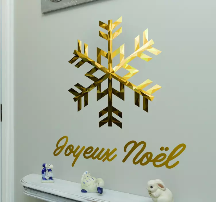 Sticker Joyeux Noël flocon - TenStickers