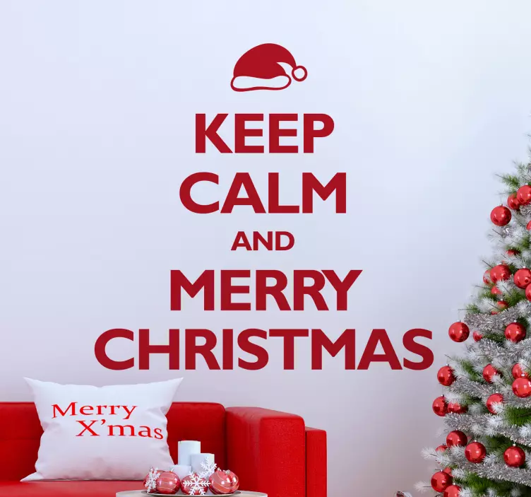 Sticker keep calm christmas - TenStickers