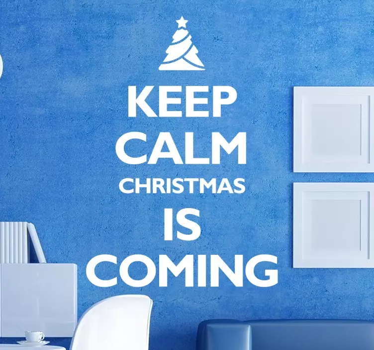 Sticker keep calm christmas coming - TenStickers