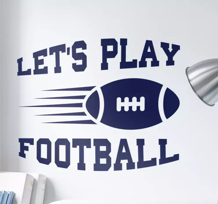 Sticker let's play football - TenStickers