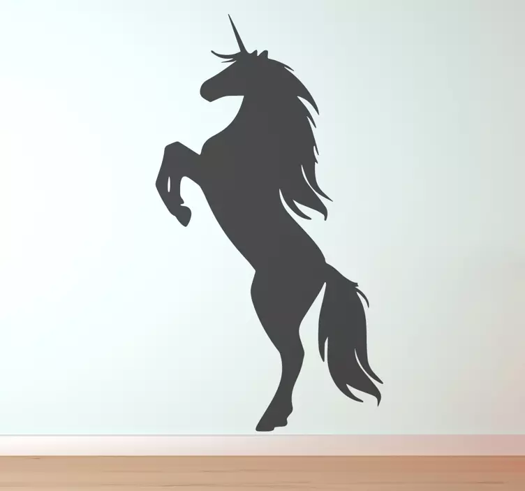 Sticker figure licorne monochrome - TenStickers