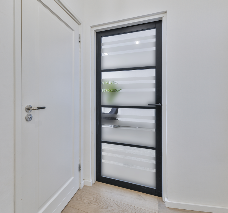 Sticker lignes translucides pour porte - TenStickers