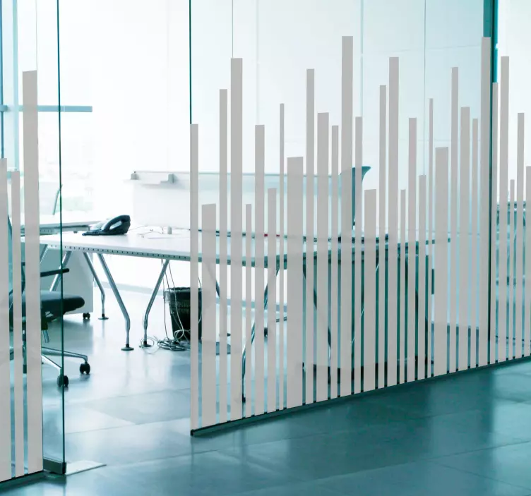 Sticker lignes verticales irrégulières opaques - TenStickers