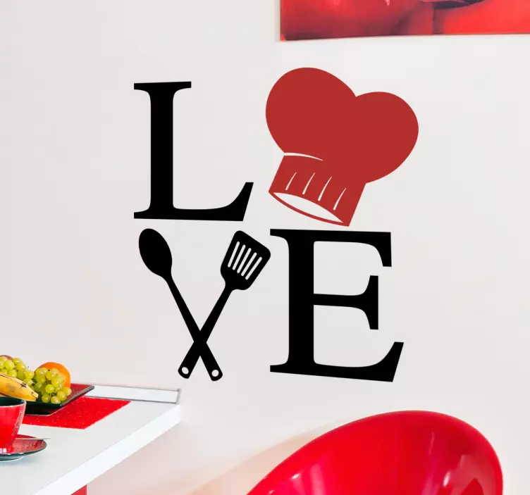 Sticker cuisine love et icones - TenStickers