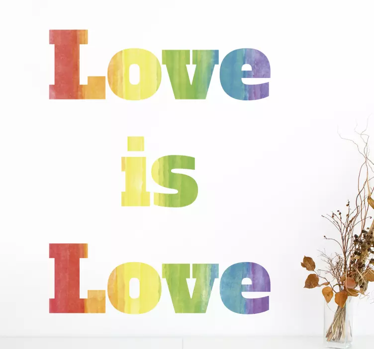 Sticker love is love gay - TenStickers