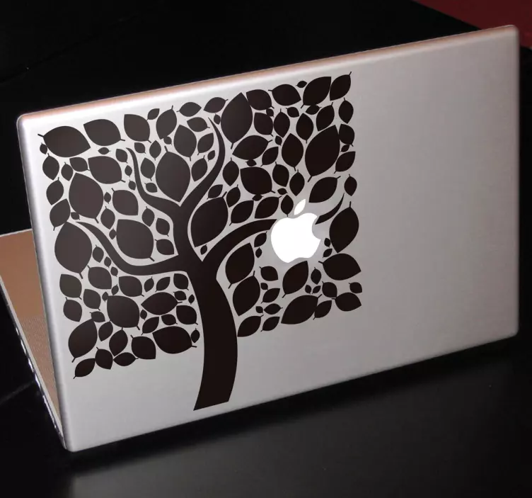 Sticker Macbook arbre carré - TenStickers