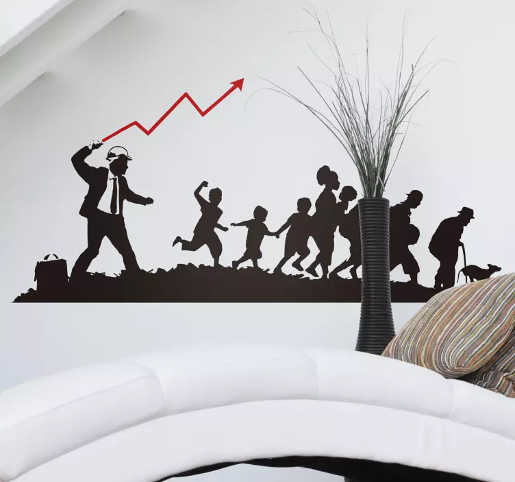 Sticker Maison Banksy dictature ou démocratie - TenStickers