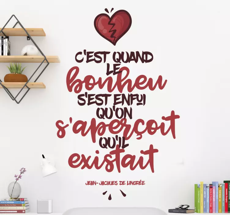 Sticker Maison Citation C'est quand le Bonheur - TenStickers