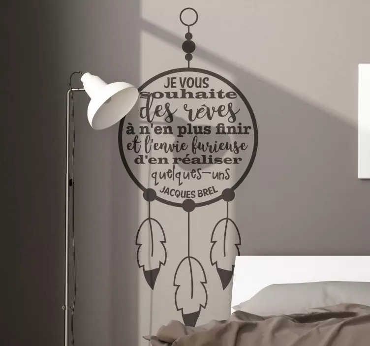 Sticker citation Jacques Brel - TenStickers