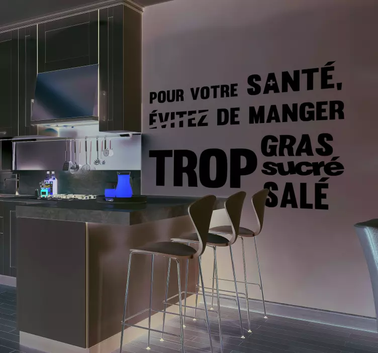 Sticker cuisine conseils pour votre santé - TenStickers