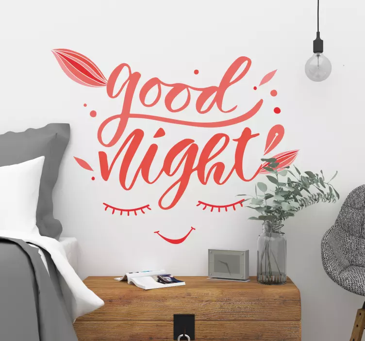 Sticker Maison Texte Good Night - TenStickers