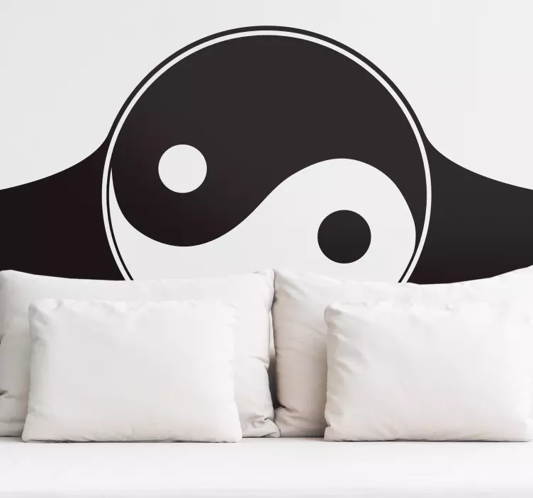 Sticker tête de lit Yin et Yang - TenStickers