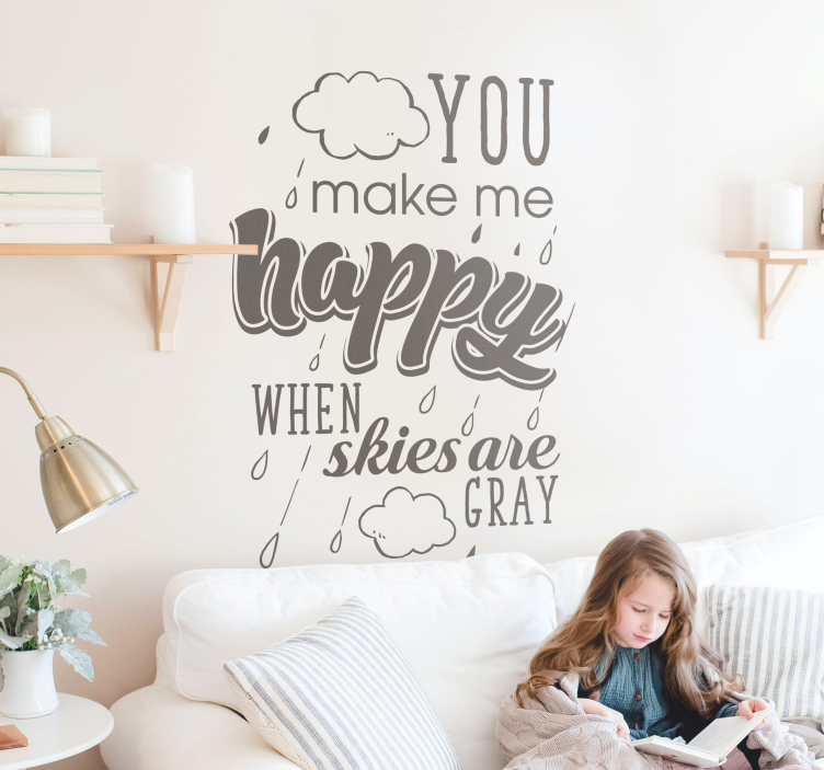 Sticker Maison You Make Me Happy - TenStickers