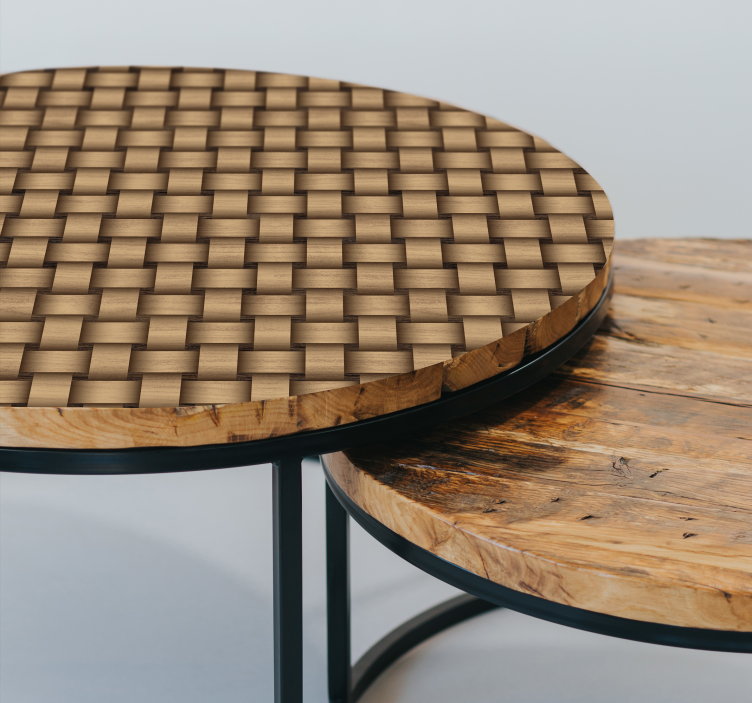 Adhésif meuble bois qui s'entrelace - TenStickers