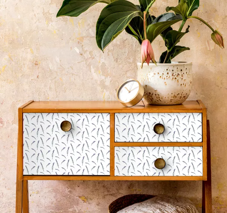 Sticker Meuble motif lavande - TenStickers