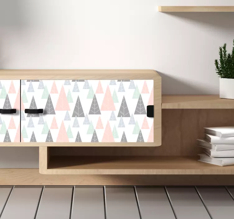 Sticker Meuble Sapins d'hiver - TenStickers