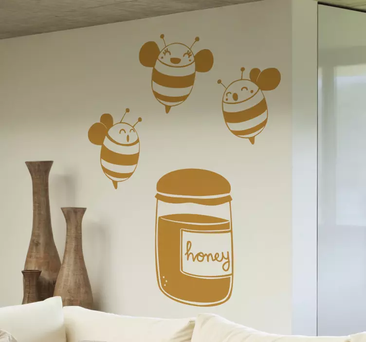 Sticker miel abeilles - TenStickers