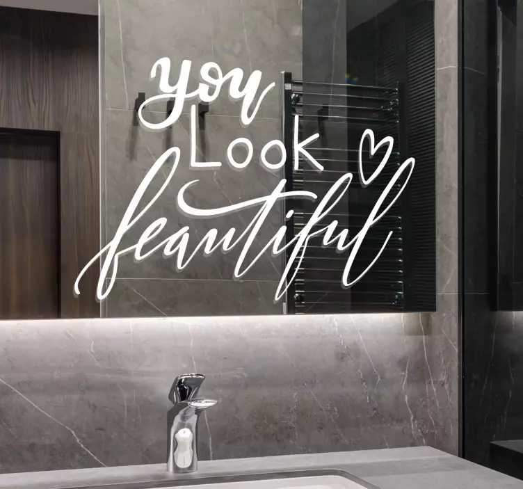 Sticker miroir You look beautiful - TenStickers