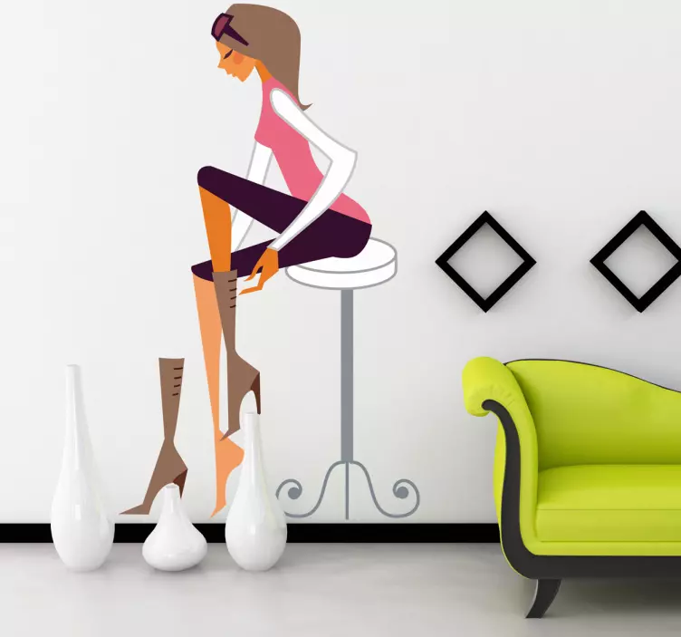 Sticker mode shopping bottes - TenStickers