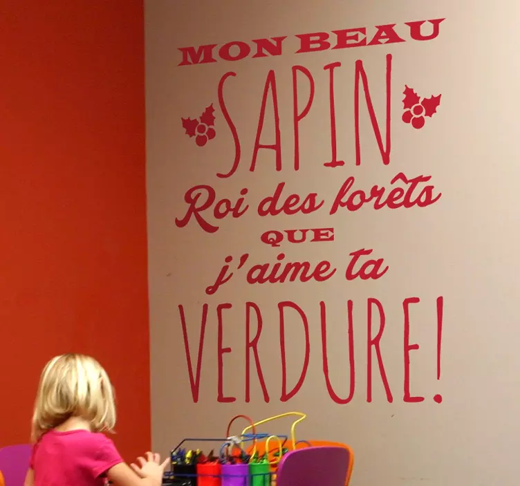 Sticker mon beau sapin - TenStickers
