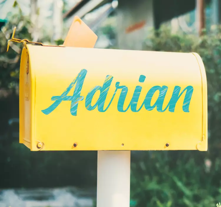 Sticker boite aux lettres nom classique personnalisable - TenStickers