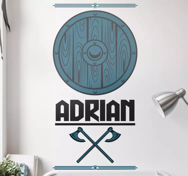 Sticker monde Écusson personnalisé - TenStickers