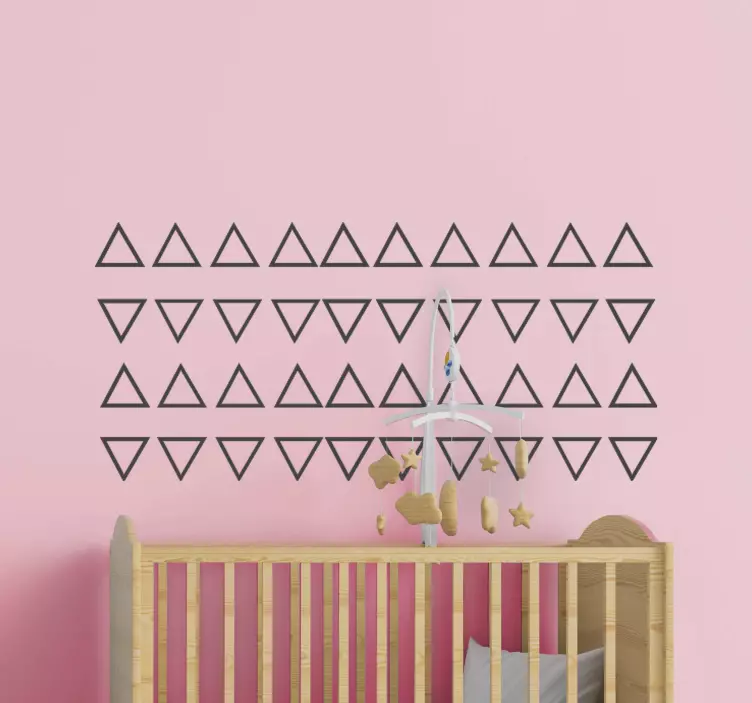 Sticker monde motif de triangles - TenStickers