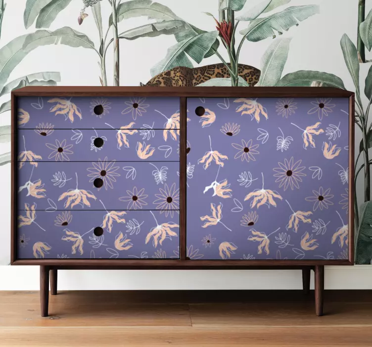 Sticker motif surface à impression florale - TenStickers