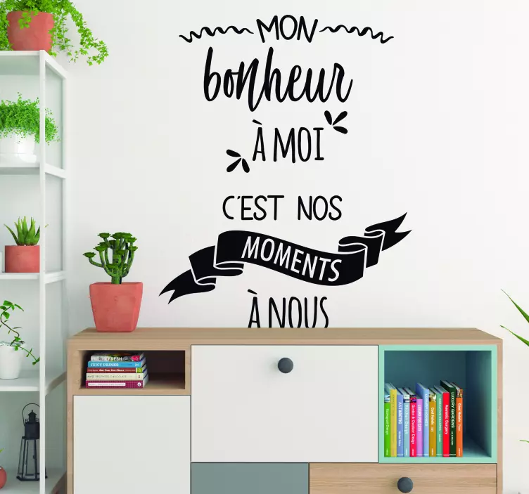 Sticker motivation "Mon bonheur à moi" - TenStickers