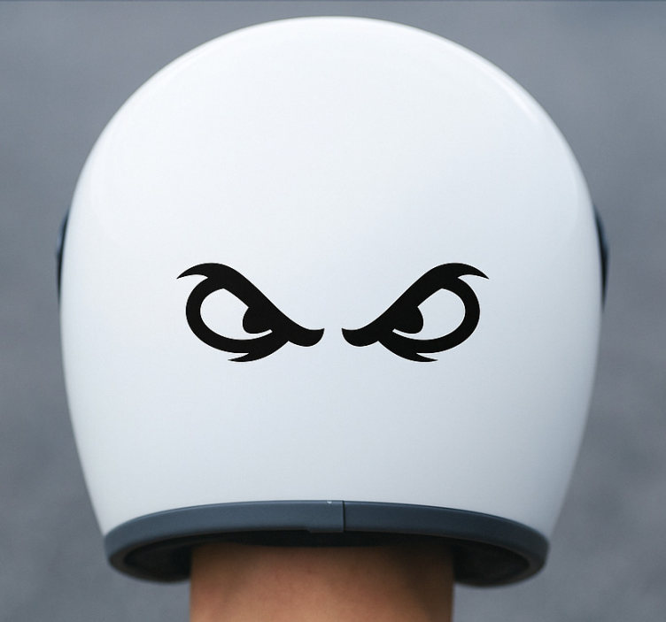 Sticker moto autocollant de casque angry eyes - TenStickers