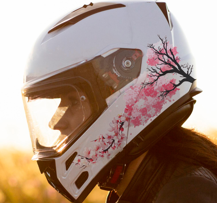 Sticker moto fleurs en fleurs - TenStickers