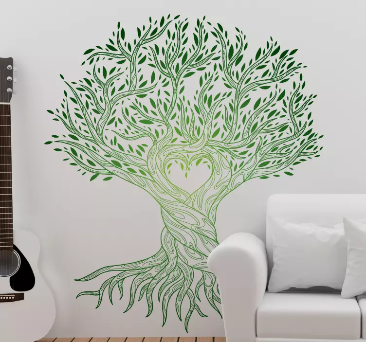 Sticker arbre de vie vert - TenStickers