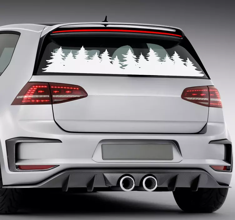Grand autocollant pour voiture arbres de la forêt - TenStickers