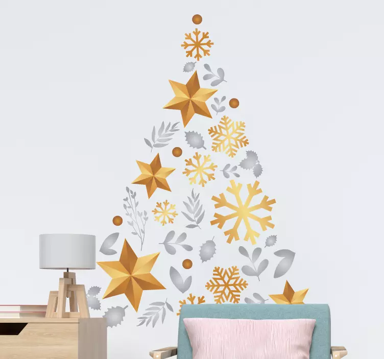 Arbre de noël autocollant de noël - TenStickers