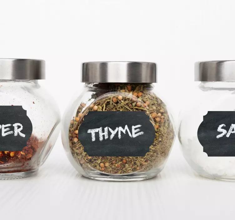 Stickers Ardoise étiquettes de rangement de cuisine - TenStickers