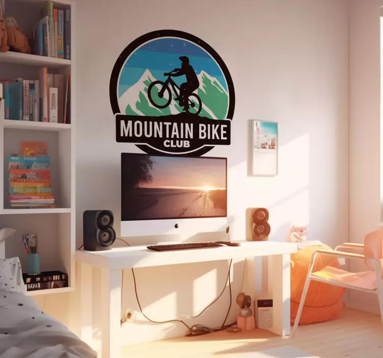 Sticker chambre ado Mountain Bike - TenStickers