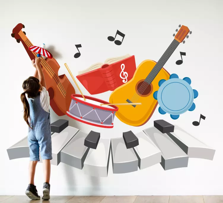 Sticker musique instruments musicaux orchestre - TenStickers