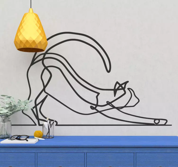 Sticker mural Chat minimaliste - TenStickers