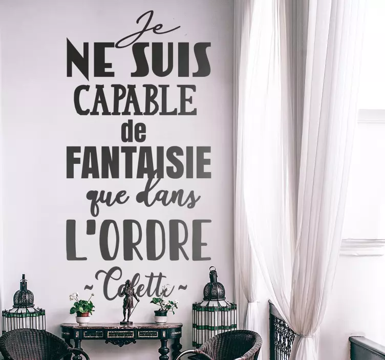 Sticker citation fantaisie Colette - TenStickers