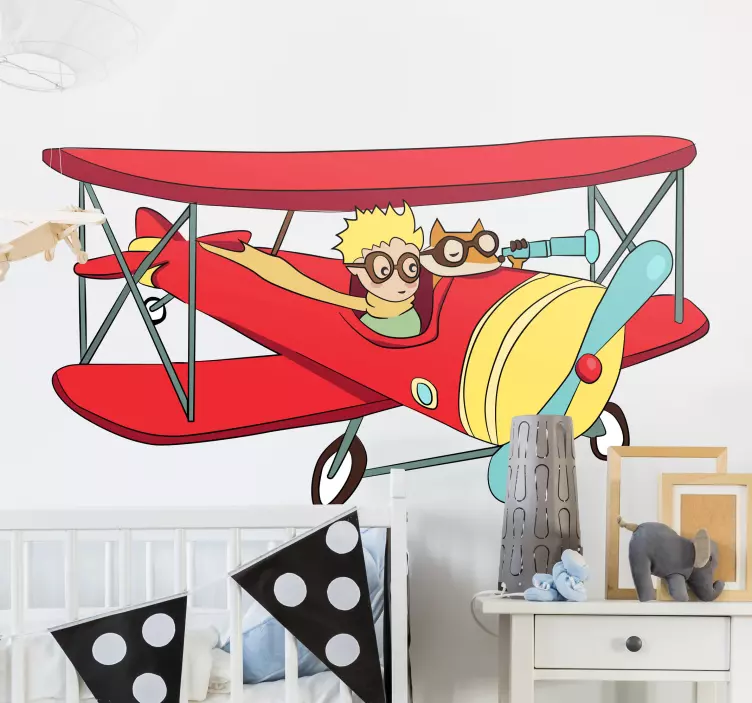 Sticker Conte Petit avion prince - TenStickers