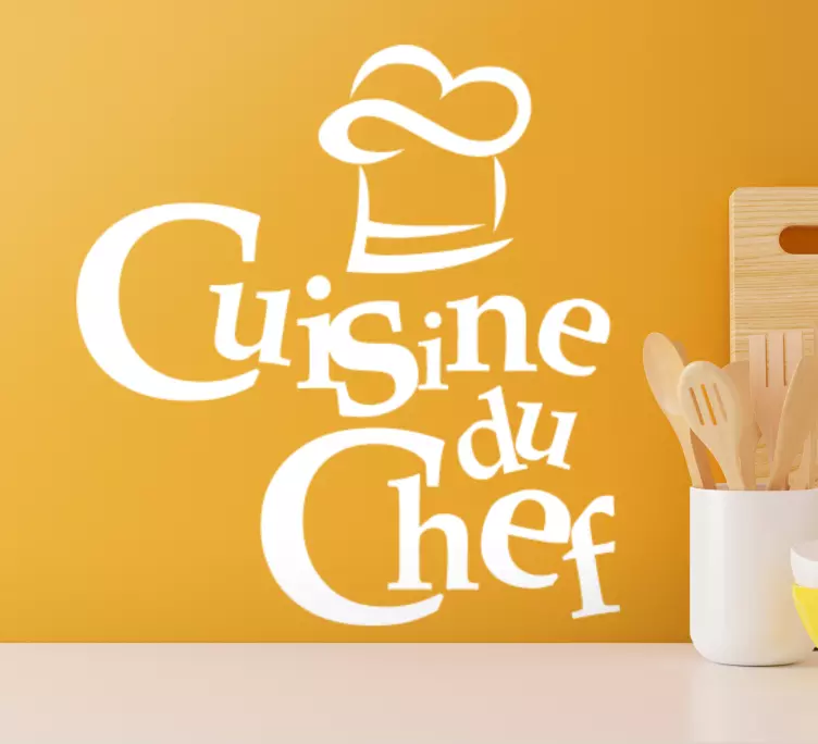 Sticker Cuisine Conception de texte de cuisine drôle - TenStickers