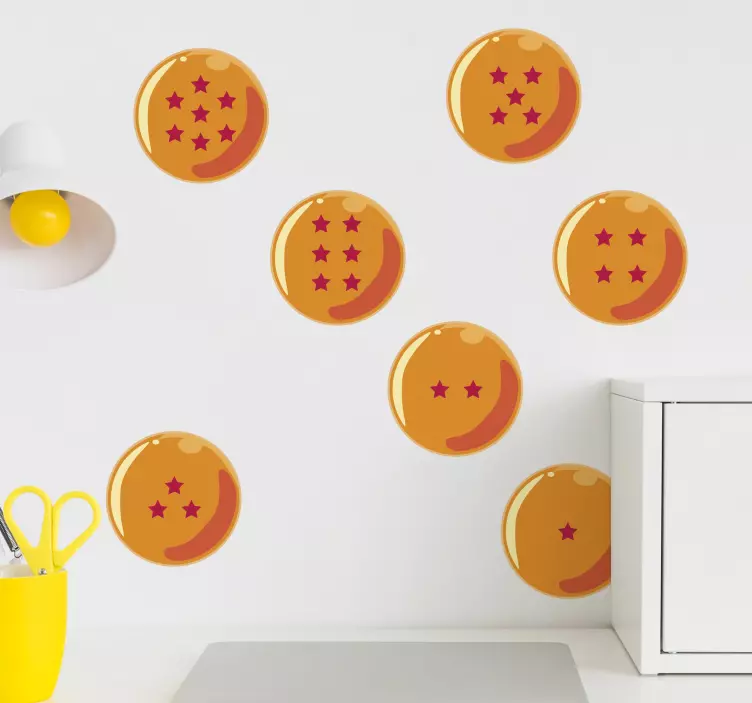 Sticker Dessin Animé Sept boules magiques - TenStickers