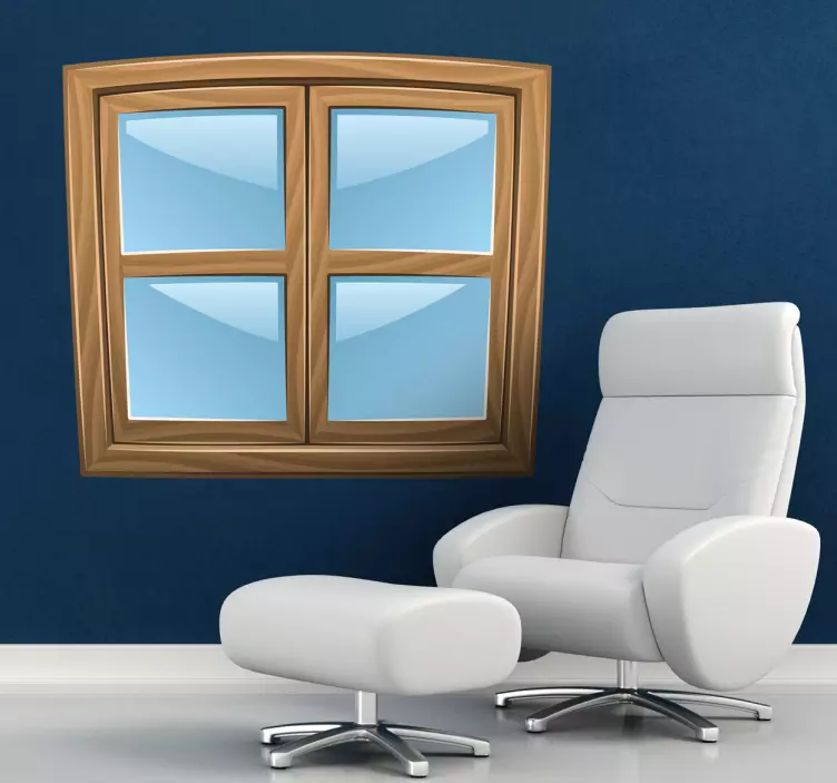 Sticker mural dessin fenêtres fermées - TenStickers